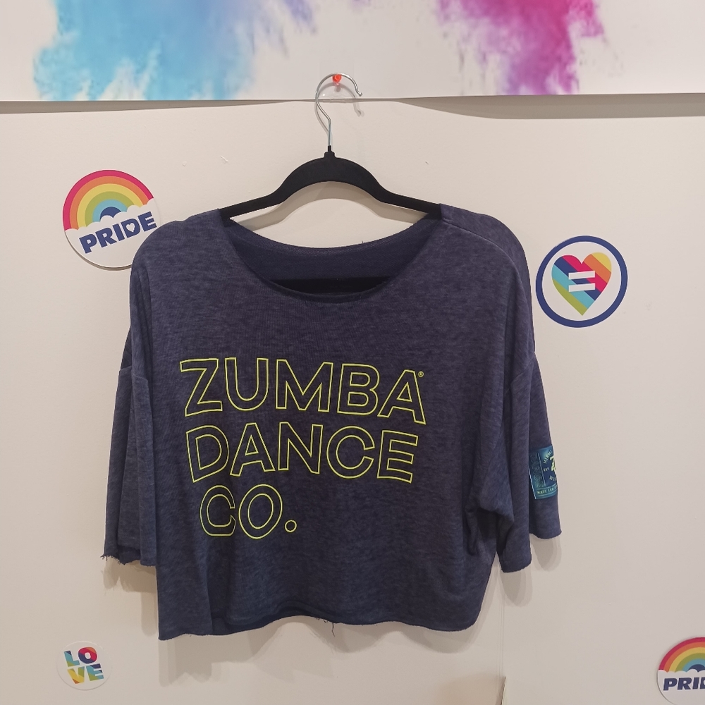 Zumba crop top blue